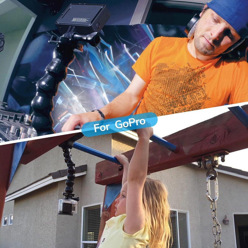 Sametop Gooseneck Phone Holder Clamp Clip Mount Cell Phone Stand for Desk Pole Table Compatible with iPhone 16 15 14 Pro Max Plus 13 12 11 SE XS XR X 8 7 6 Samsung GoPro and Other 4-7'' Devices - Image 5